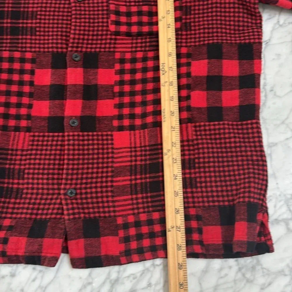 All Saints Brucker Plaid Shirt Jacket Mens XL